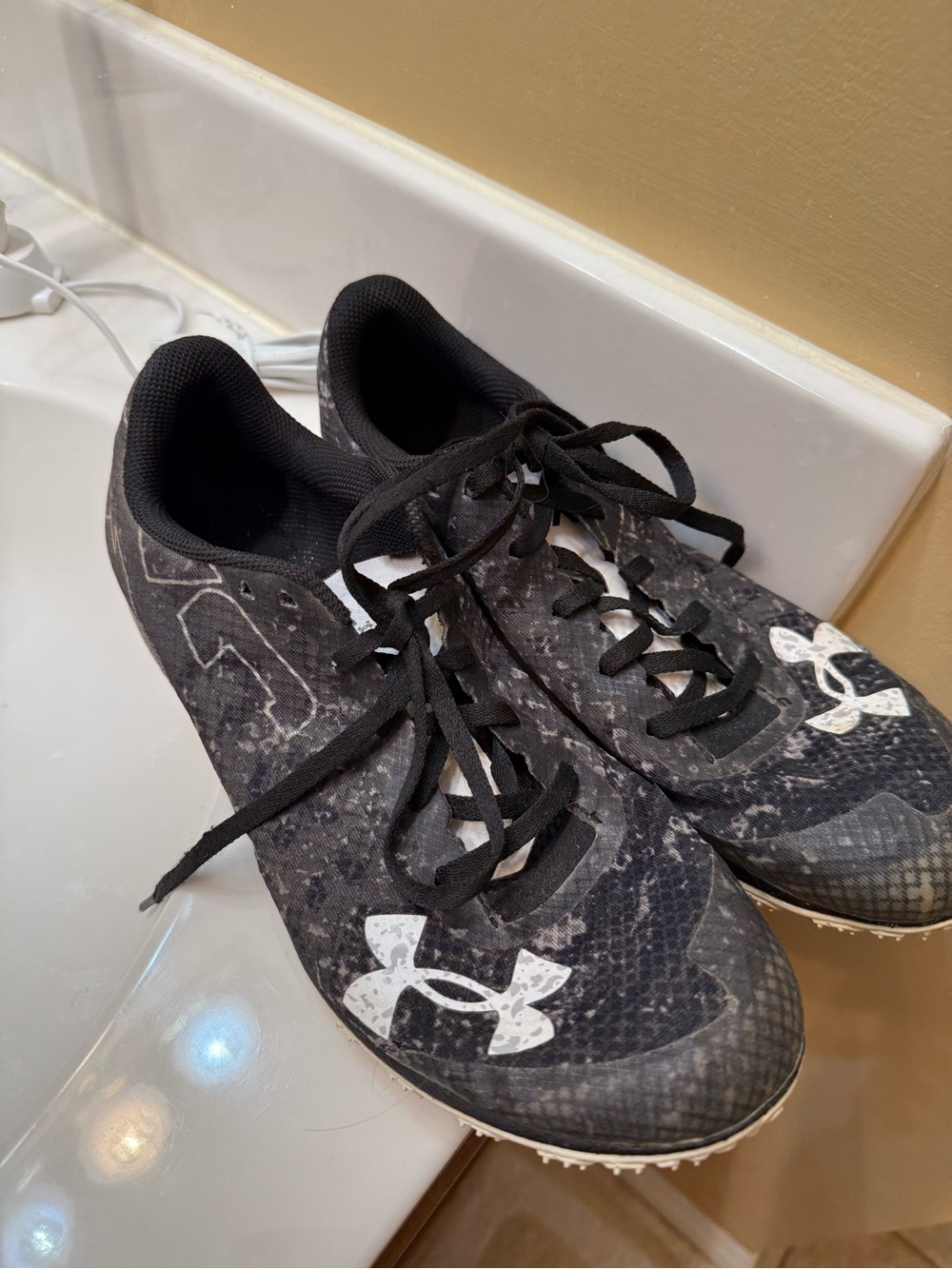 Under Armour Black and White Kids' Training Sneakers